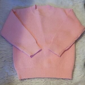 New Cute Oversize Pink Knit Toddler Sweater - 2T/3T